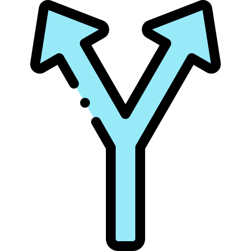 Split arrows split direction icon