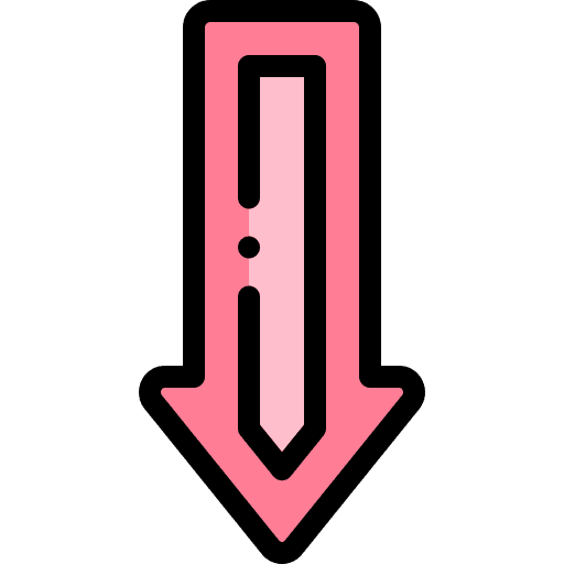 Down orientation ui arrow icon