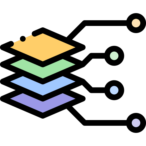 Layers statistics graph business and finance icon