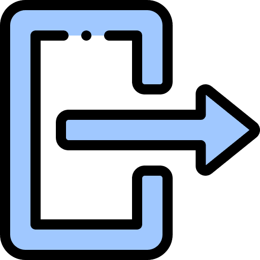 Exit go out exit direction icon