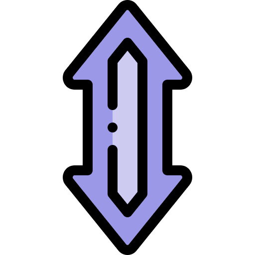 Expand direction bidirectional down icon