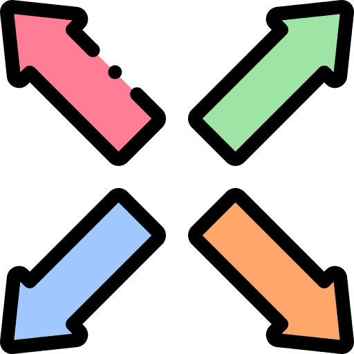 Expand orientation extend capacity icon