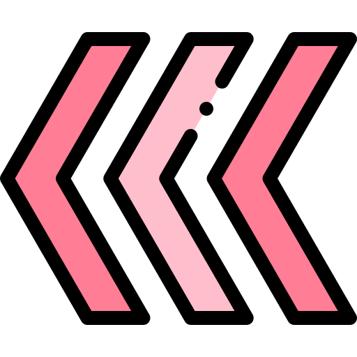 Fast backward sign navigate left icon