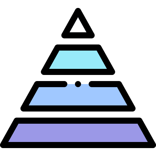 Pyramid chart chart stats pyramid chart icon
