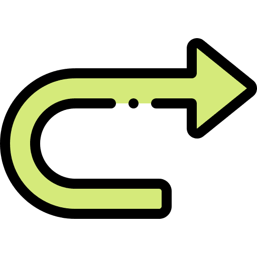 Turn right arrows way route icon