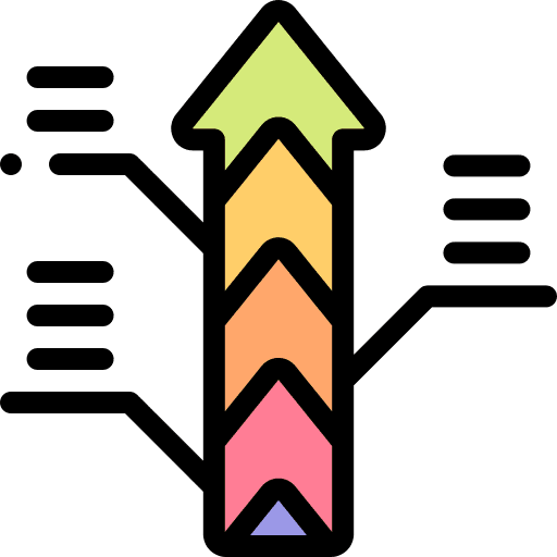 Arrow chart graph chart infographic icon