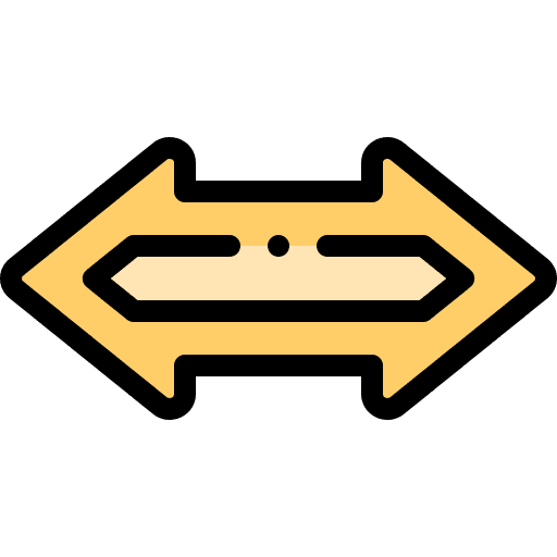 Bidirectional left transfer ui icon