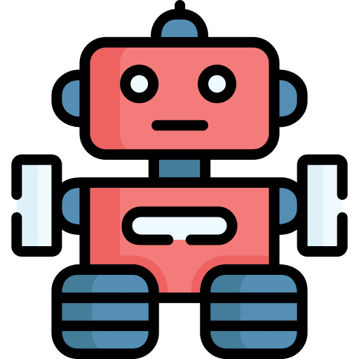 Robot wheels machine electronics icon