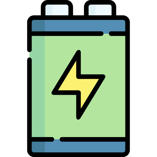 Battery energy storage accumulator energy icon