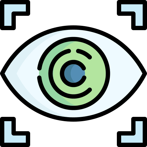 Eye tracking scan technology sensor icon
