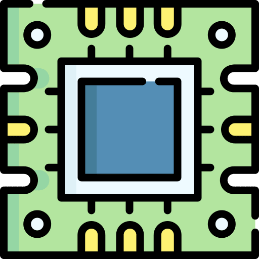 Microprocessor cpu ram chip icon