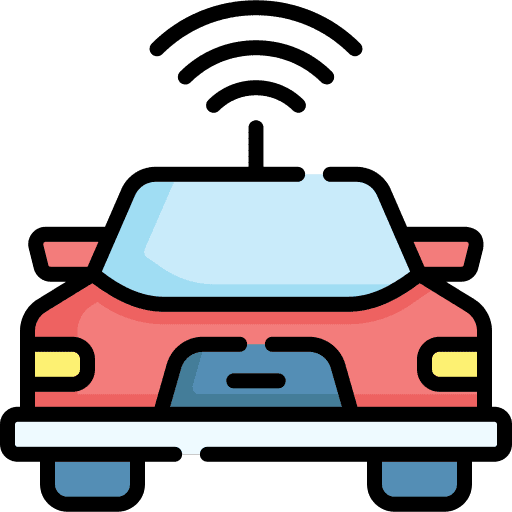 Autonomous car autonomous car connection mobility icon