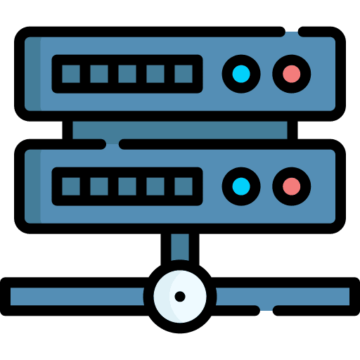 Hosting server storage database icon