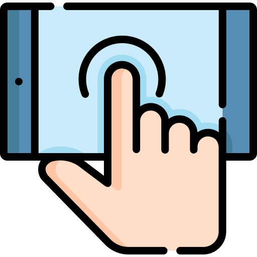 Touch screen hands and gestures technology tap icon