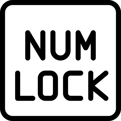 Number keyboard button hardware key icon