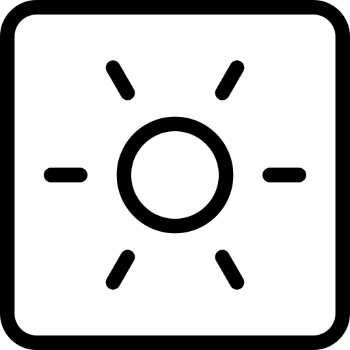 Brightness and contrast symbol key keyboard icon