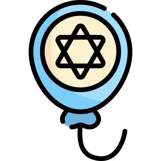 Balloon hebrew hanukkah balloon icon