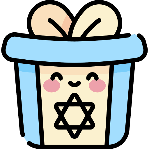 Gift star of david hanukkah gift icon