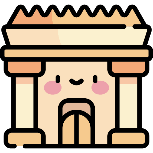 Temple religion architecture and city architecture icon