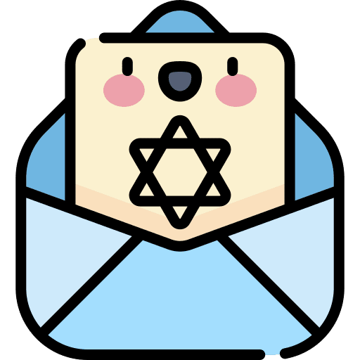 Invitation event judaism letter icon