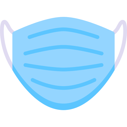 Medical mask healthcare face mask security icon