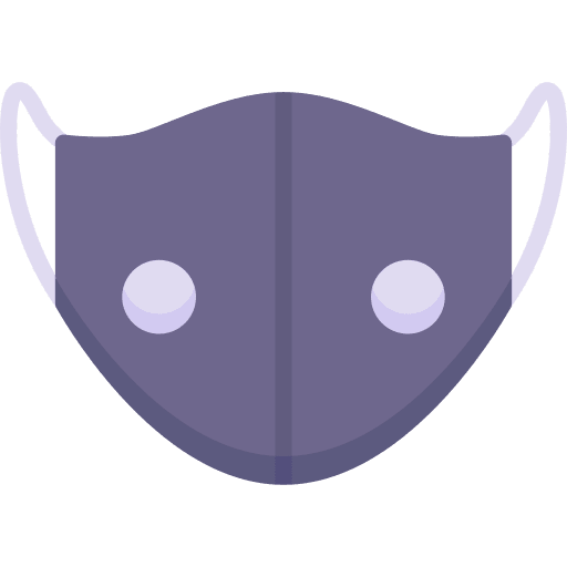 Cloth mask healthcare air purifier face mask icon