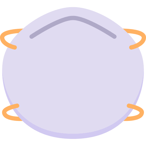 Respirator mask surgical mask n95 healthcare and medical icon