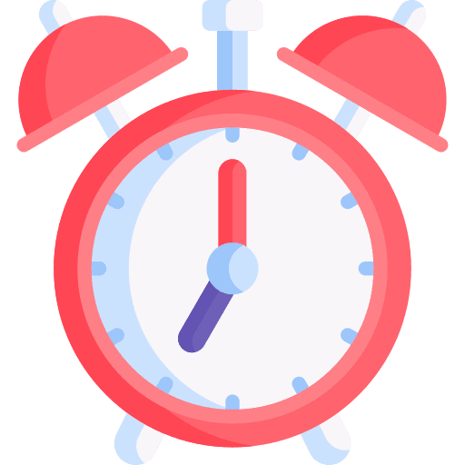 Alarm clock time and date clock time icon