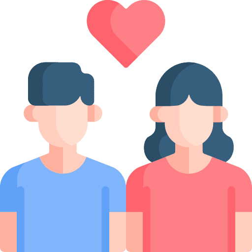 Couple happy man love and romance icon