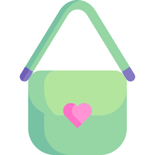 Bag valentine purse bag icon