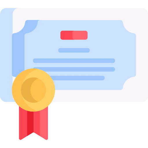 Certificate trophy winner medal icon