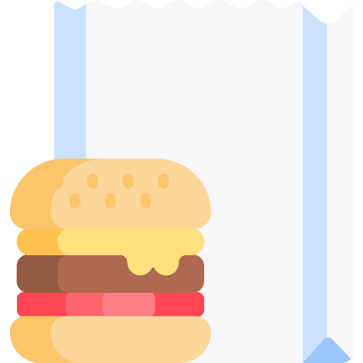 Burger food fast food packaging icon