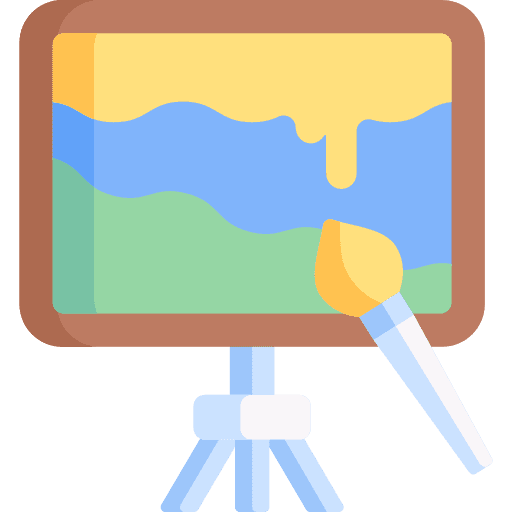 Painting exhibition museum canvas icon