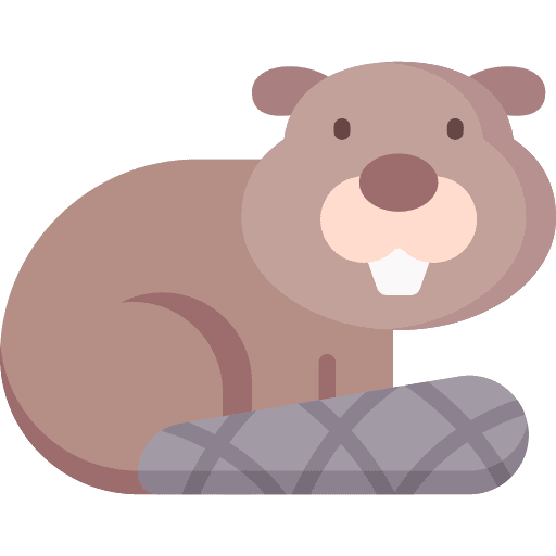 Beaver zoo beaver animal icon