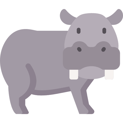Hippo hippopotamus hippo jungle icon