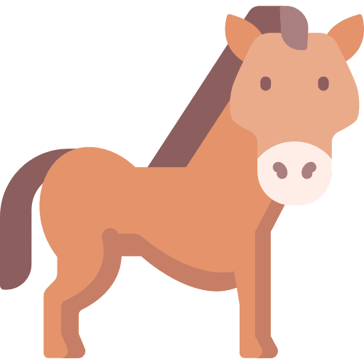 Horse nature animal wild life icon