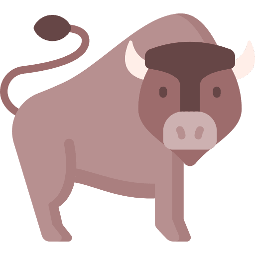 Bison nature wild life animal kingdom icon