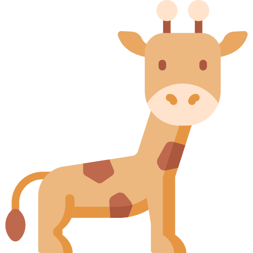 Giraffe wild life mammal jungle icon
