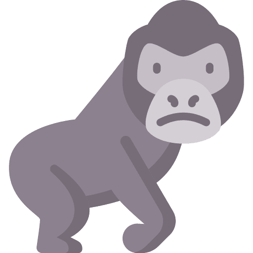 Gorilla animals mammal nature icon