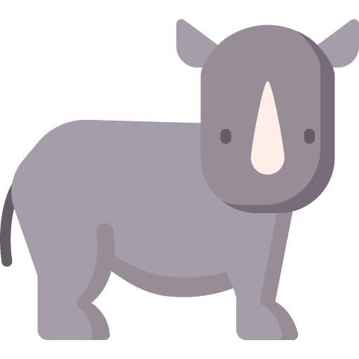 Rhino rhino animals wild life icon