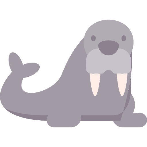 Walrus walrus wild life aquatic icon