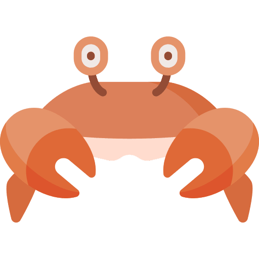 Crab marine wildlife sea life icon
