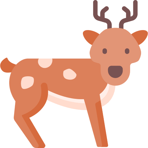 Deer nature zoo mammal icon