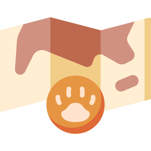 Map wild animals location fauna icon