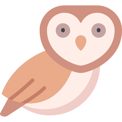 Owl hunter bird animals icon