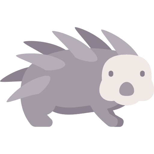 Porcupine hedgehog animal wildlife icon
