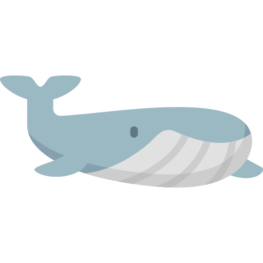 Whale fish ocean animals icon