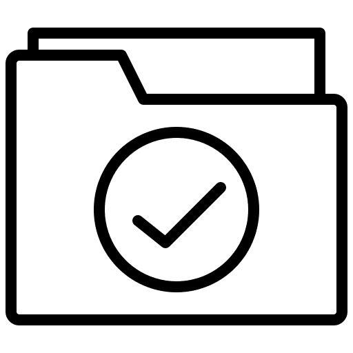 Complete checked data project icon