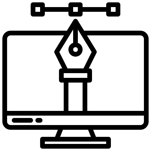 Computer graphic vector designer interface icon