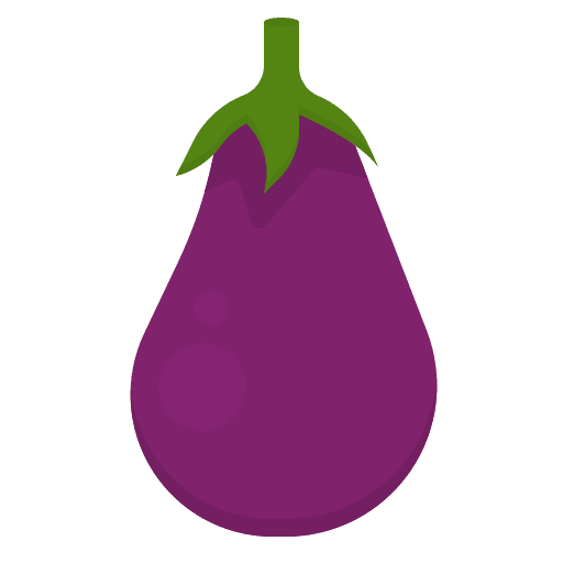 Eggplant vegetarian eggplant vegan icon